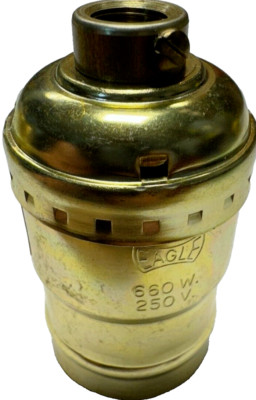 Eagle 244582 Light Socket Brass Lamp Holder Electrolier 660W, 250V