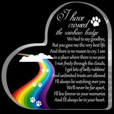 Pet Memorial Gifts, Sympathy Gift for Loss of Dog Cat, Pet Memorial Acrylic Rain