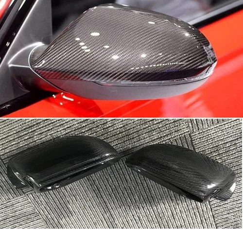 Carbon Fiber Car Side Mirror Cover with Side Assist For Audi A6 C7 S6 RS6