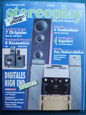 STEREOPLAY 10/91,A.R.E.S. SL 200,CONRAD JOHNSON PF 1,MF 200,LEVINSON 28/27, SONY