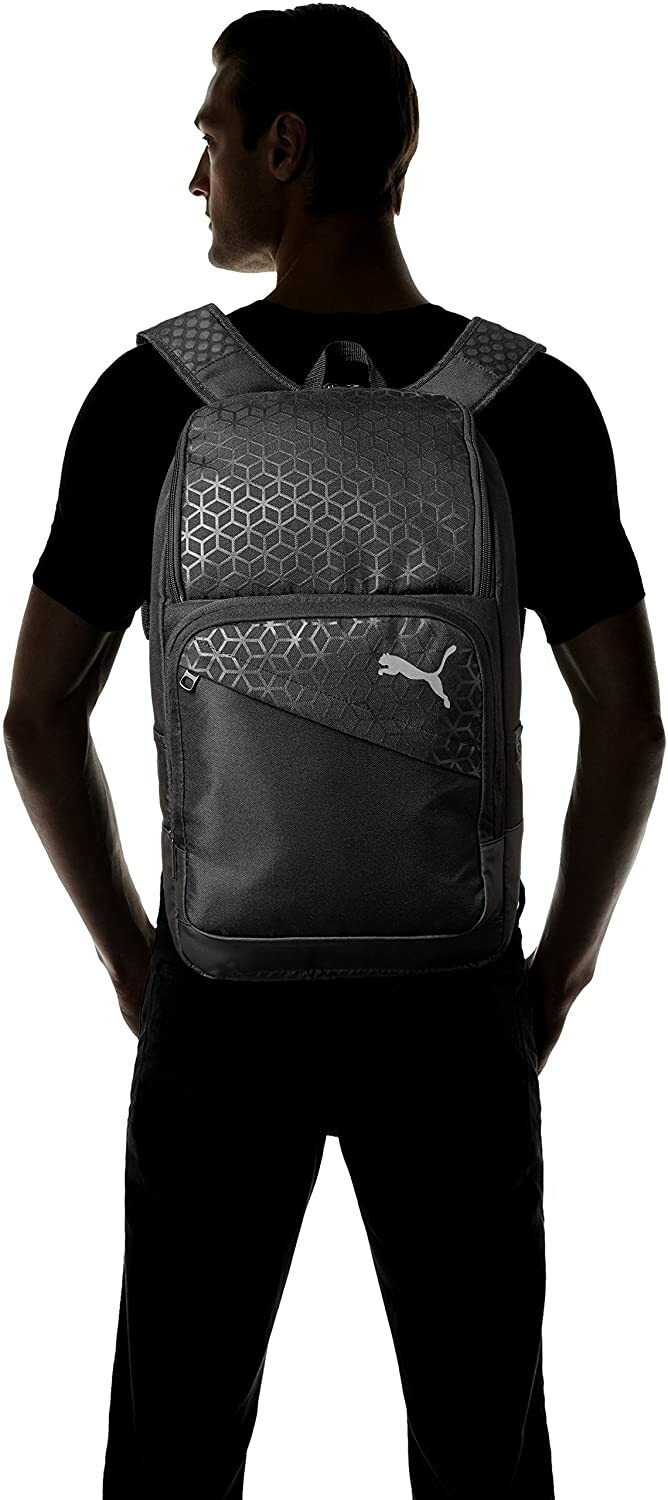 Puma Epoch Laptop Backpack Blue School Sport Heat seal Cat Logo NWT