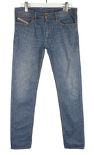 Diesel Shioner 0RS10 Herrenjeans W32/L32 Nadelstreifen Blau Neu Zip Fly Regular