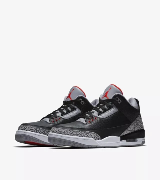 Size 10 - Jordan 3 Retro OG Mid Black Cement for sale online  display picture 2