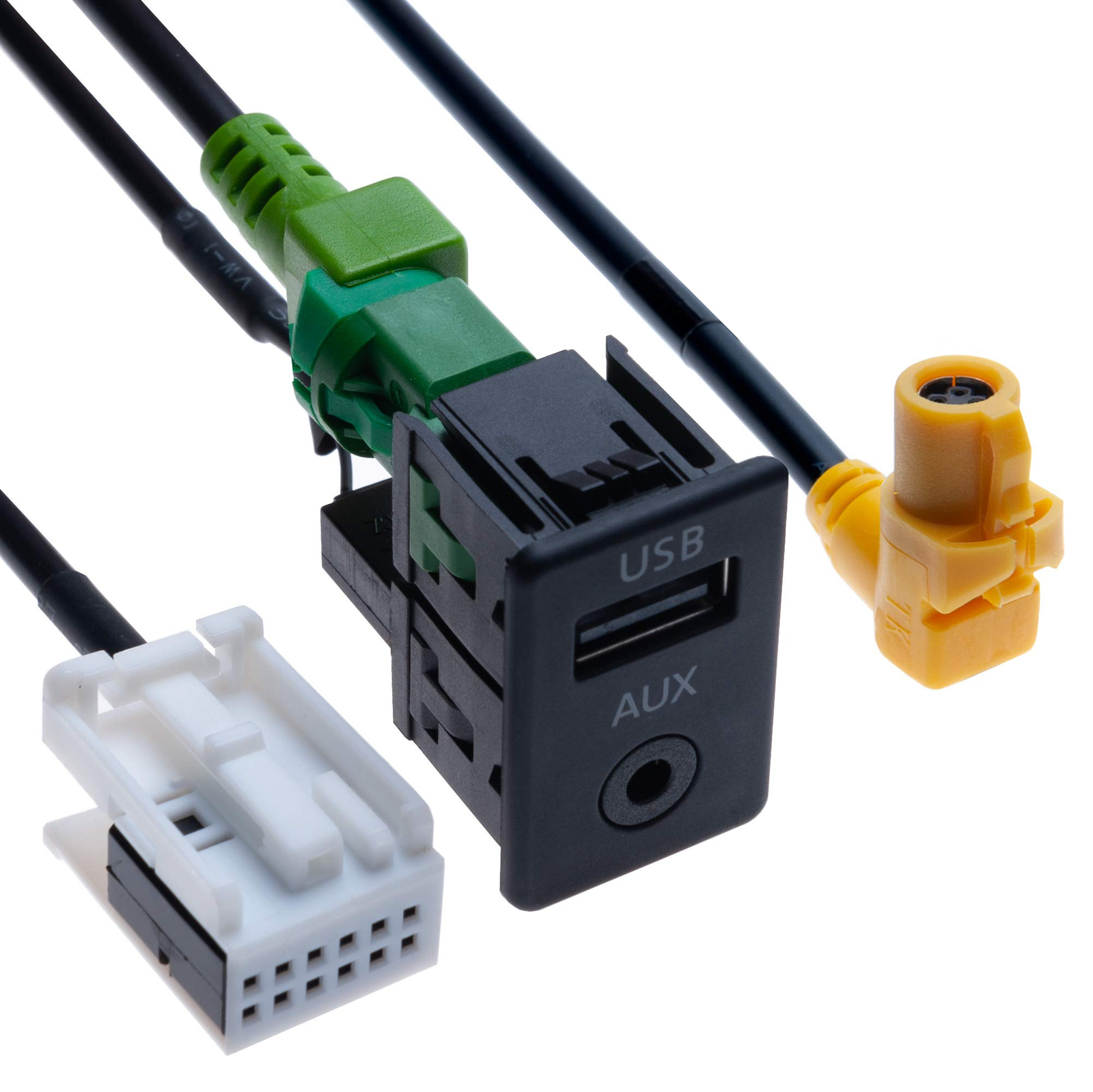 AUX USB Armrest Ports For VW Tiguan Mk1 Passat B6 Scirocco Mk3 Switch