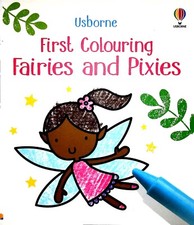First Colouring Fairies and Pixies Usborne Children's Books Brand New age 3-5