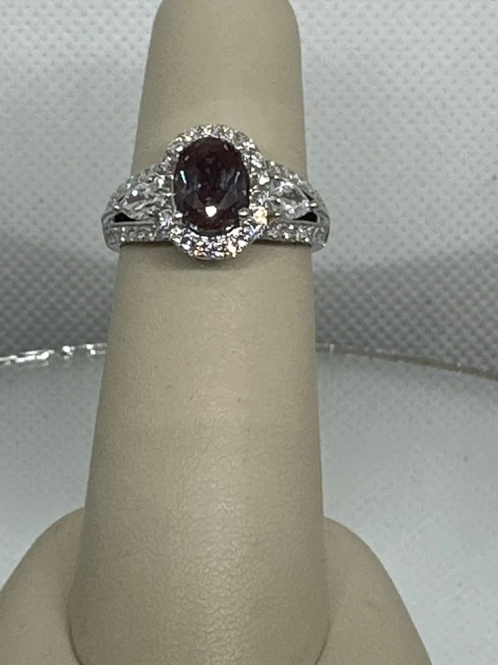 Anillo de Alejandrita Simon G Oro Blanco 18 quilates.  Foto 2 de 4