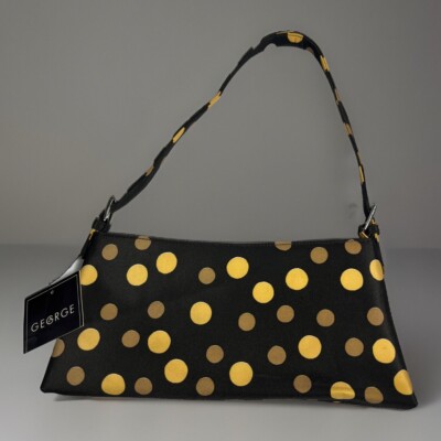 Purse George Ladies Brown Polka Dot New With Tag