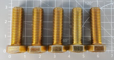 3/4''-10 X 2 1/2'' Grade 8 Yellow Zinc Hex Cap Screws J429-8