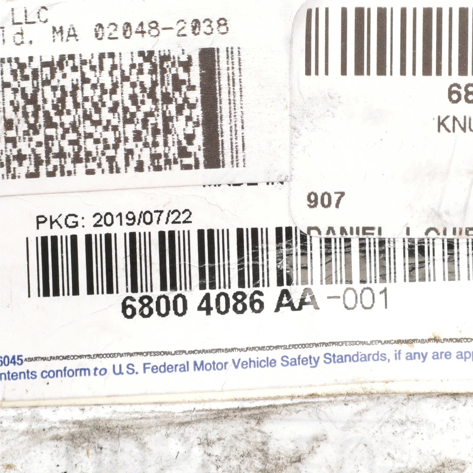 07-18 JEEP WRANGLER ПЕРЕДНЯЯ ПРАВАЯ ПОДВЕСКА КОСТЯШКИ OEM НОВЫЙ MOPAR 68004086AA - Изображение 4 из 4