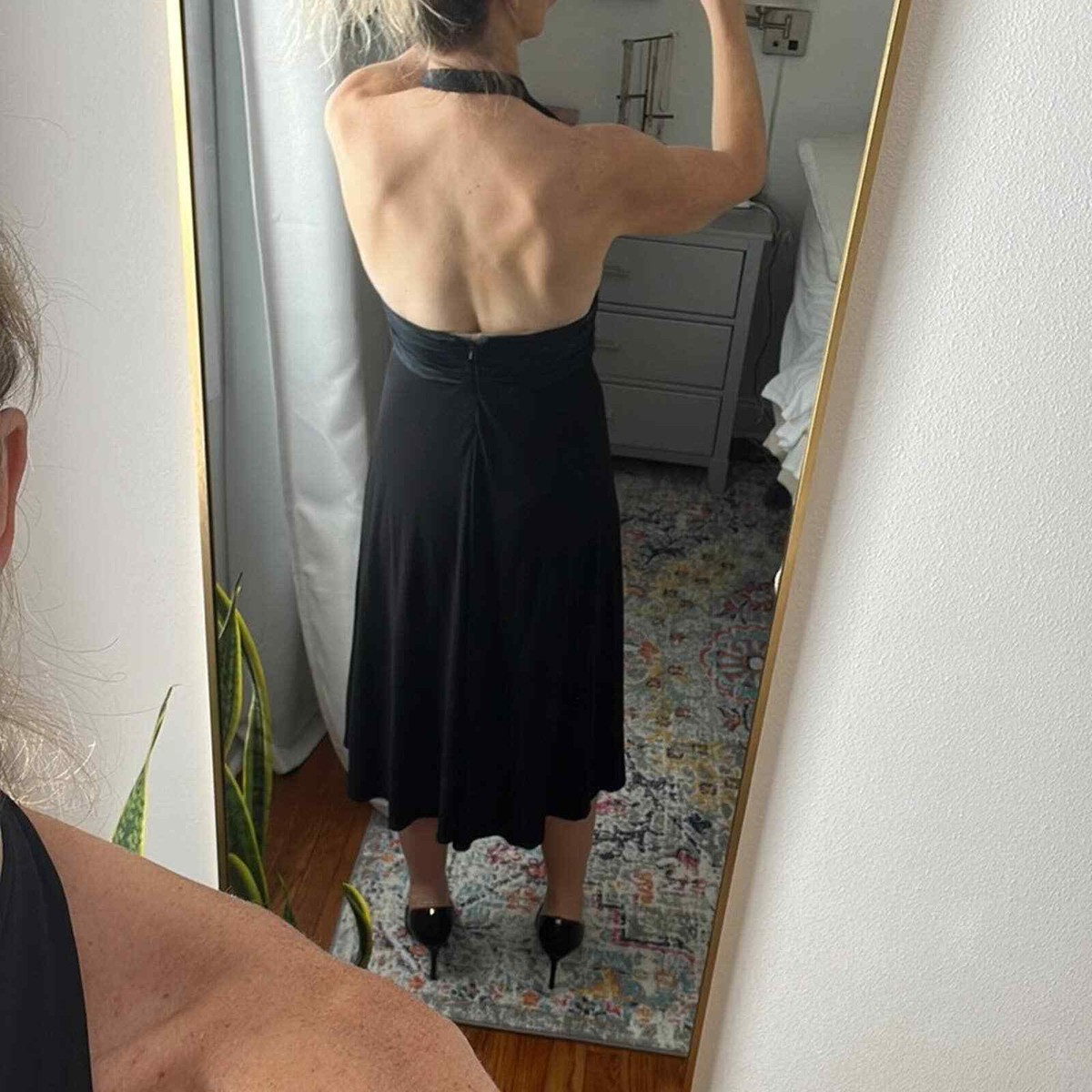 BCBGMaxAzria Black Halter Dress Size Small