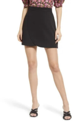 Vero Moda NWT Women's Dani Tulip High Waisted Mini A Line Skirt Black Sz 4