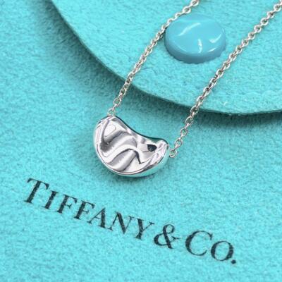 Tiffany Bean S size necklace silver 15.7in No Box | eBay