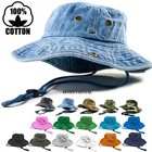 Boonie Bucket Hat Cap 100% Cotton Fishing Military Hunting Safari Summer Men