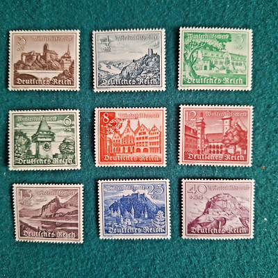 DEUTSCHLAND 1939 DRITTES REICH - WINTERHILFE - SERIE C/TA MIT 9 WERTEN MLH *