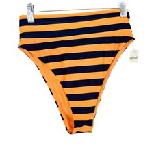 NWT Aerie Striped High Cut Cheeky Bikini Bottoms Swim Size Small S NEW