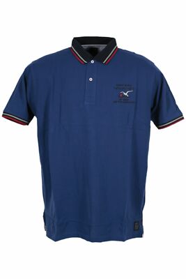 Kitaro Poloshirt Polo Hemd Herren Kurzarm Baumwolle Piqué Blau Größe 3XL 4XL 5XL