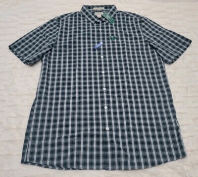 ll bean dress gordon flannel shirt LL BEAN Dress Gordon Button Shirt Plaid Men LARGE TALL Slightly Fitted  501959