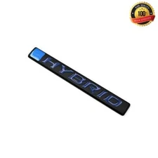 1x HYBRID Car Side Fender Rear Trunk Emblem Badge Decal Sticker Blue Black
