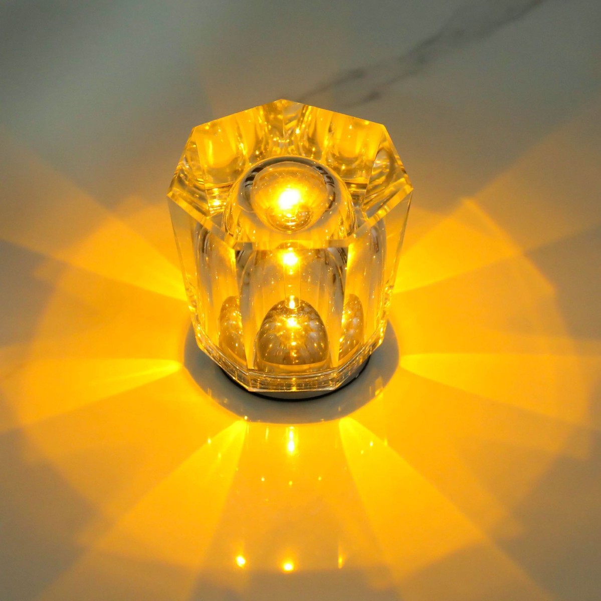 Xtal Ambientec Cordless Table Lamp Handmade Solid XL2-ST Crystal 