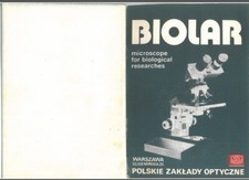 Biolar microscope for biological researches PZO Manual