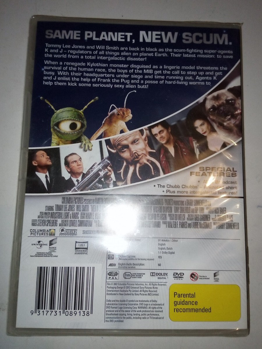 Men In Black II (DVD, 2002) PAL 2&4 Will Smith Aliens Movie Movie