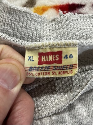 Vintage Hanes Breeze Shield Short Sleeve Sweatshirt Size XL 1950s