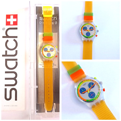 Swatch Chrono New Nos Jelly Stag SCK104 1993 Vintage Chrono Wrist Watch