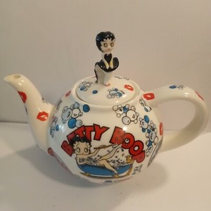 Betty Boop ティーポット 6ピース セット ミニチュア 陶器1995年