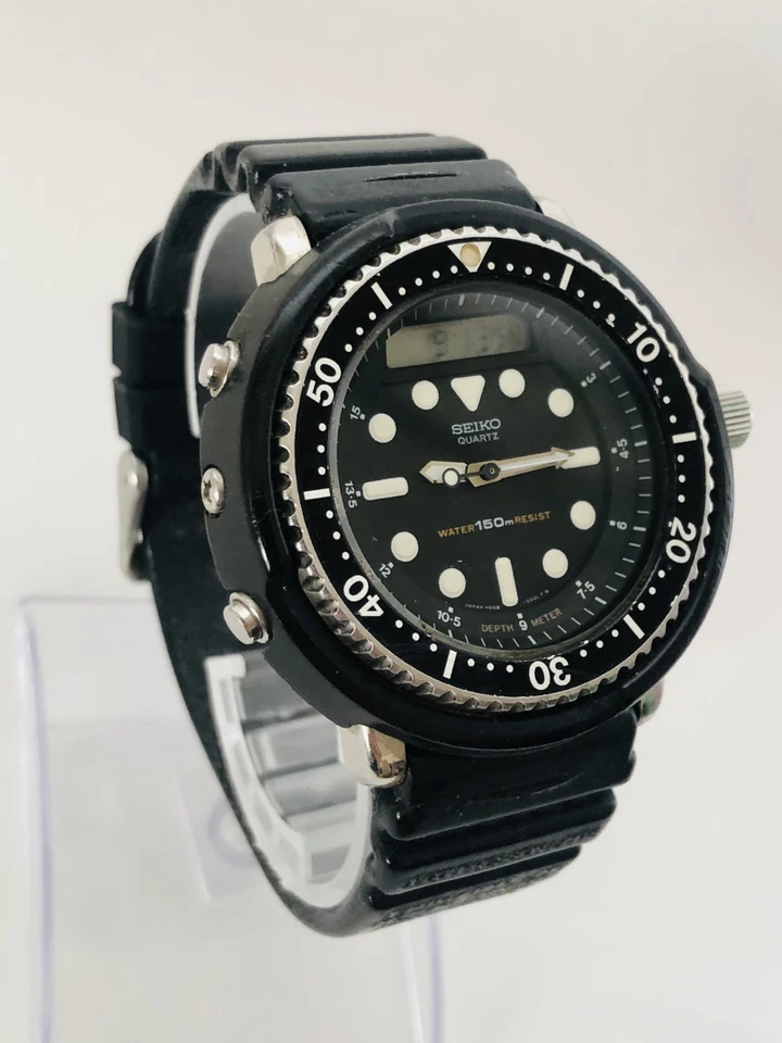 ▶️[Exc+4] Reloj de buceo JDM raro vintage Seiko H558-5000 "Arnie" 150M JAPÓN Foto 3 de 4