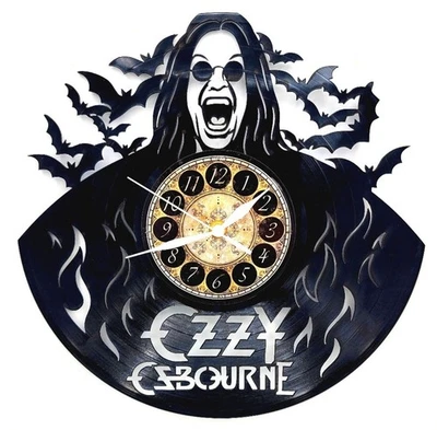 HANDMADE OZZY OSBOURNE | Vinyl Record Clock | Music Gift | FREE SHIPPING