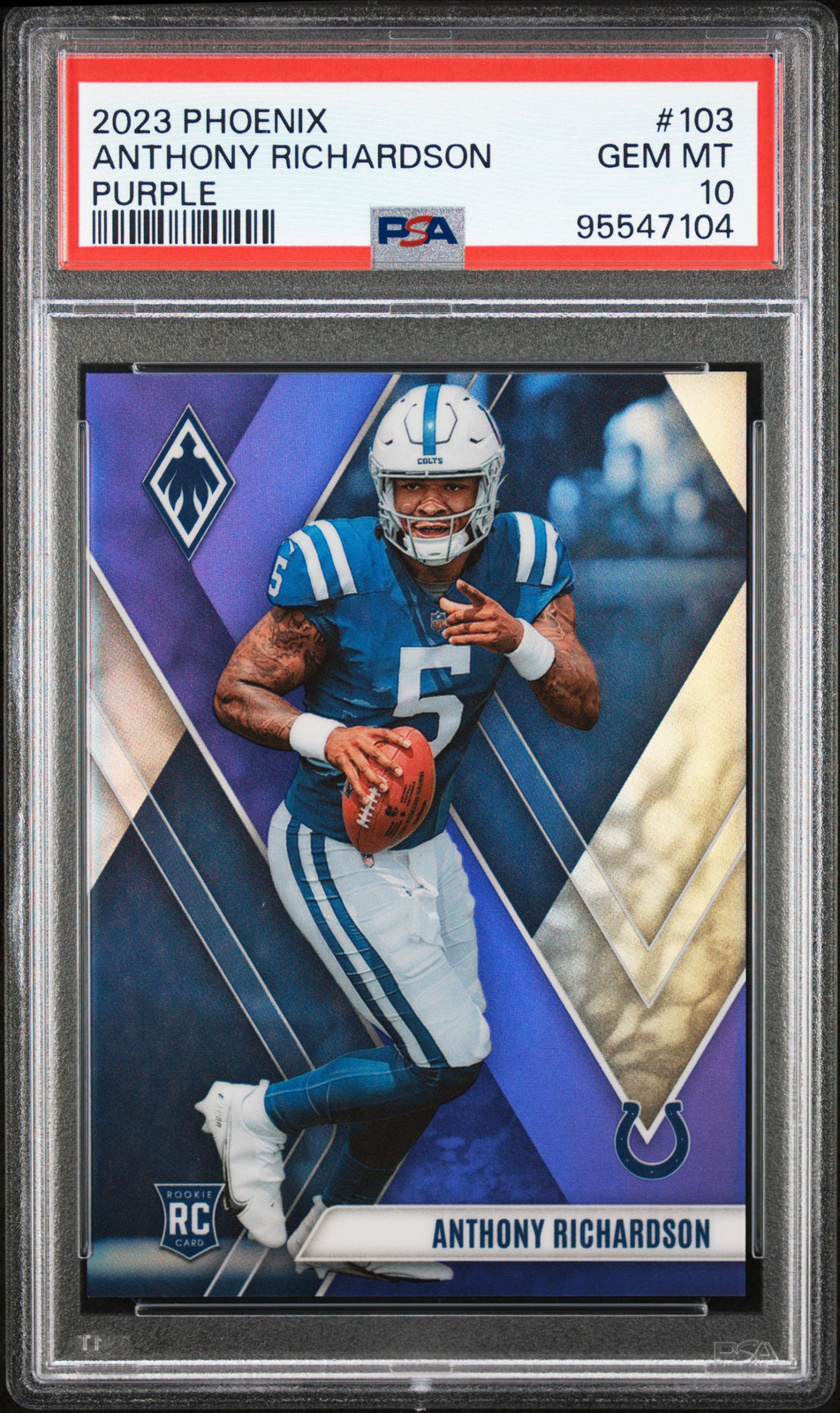 2023 PANINI PHOENIX PURPLE #103 ANTHONY RICHARDSON 46/125 PSA 10