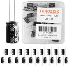 1000uF 10V 8  12mm 20pcs Electrolytic Capacitor 1000 uF MFD 10 Volt 0.32  0.47