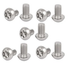 Image of M6x10mm 304 Stainless Steel Button Head Torx Security Tamper Proof Screws 10pcs