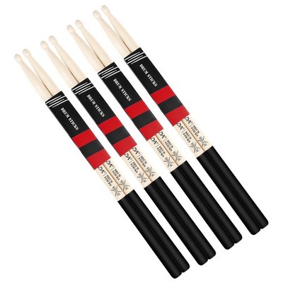 Drum Sticks, Sticks for Drums, Natural Solid Wood丨Weight 5 B, 4 Pairs 