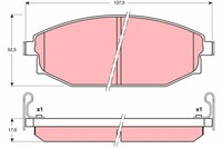 Bremsbelagsatz FÜR Hyundai Galloper Ii (JK-01) - Trw GDB3232