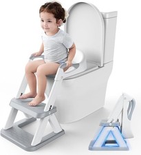 Toilettensitz Kinder mit Treppe Höhenverstellbar Faltbarer Kinder Toiletten