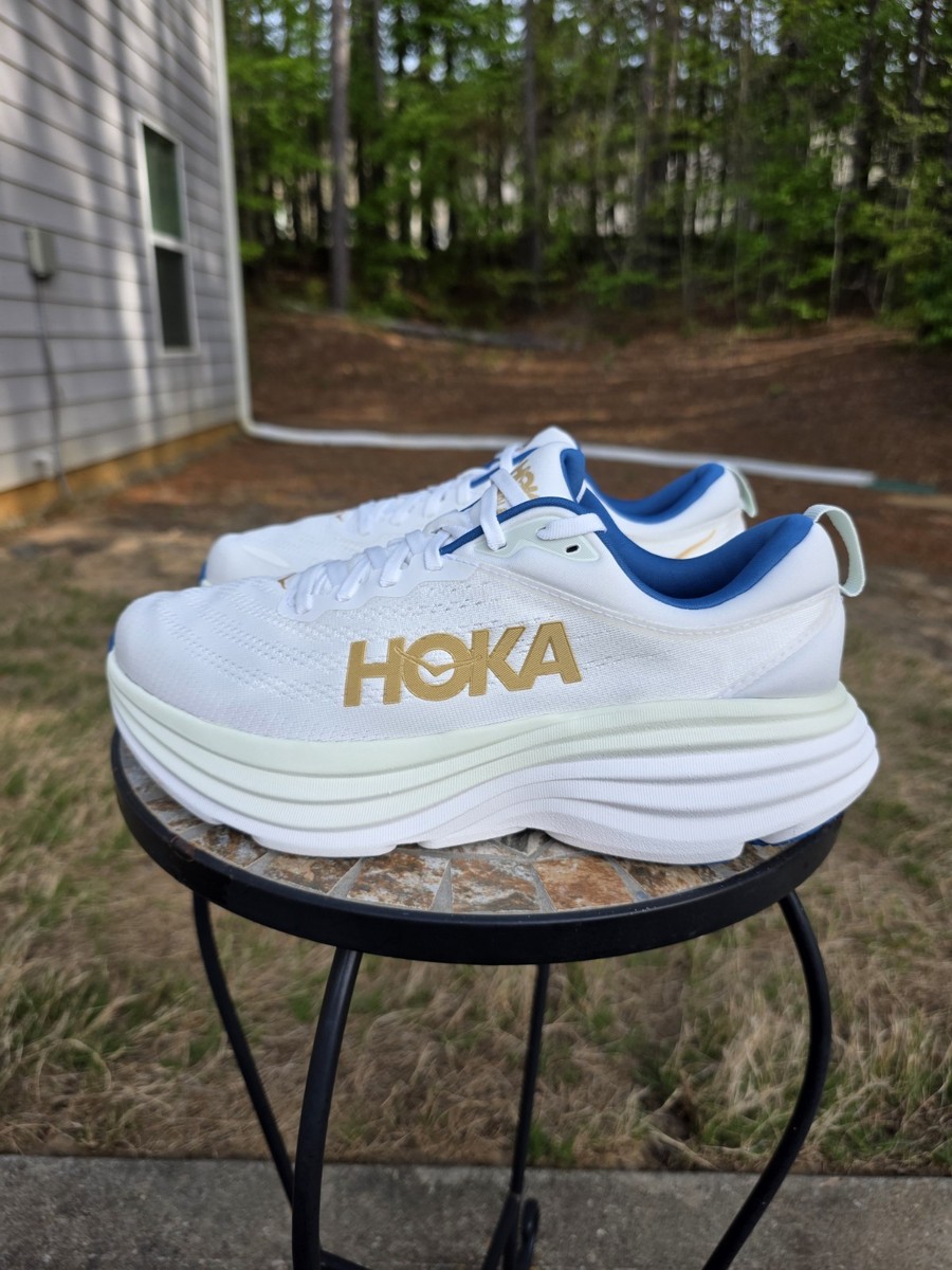 Hoka Bondi 8 1123202 FTG Frost/Gold Running Shoes Mens Sz 9.5 D New In The Box Hoka Bondi 8 1123202 FTG Frost/Gold Running Shoes Mens Sz  main image 2