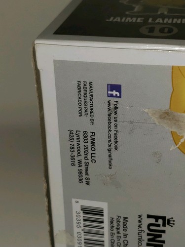 Funko Pop! Vinyl Game of Thrones Jaime Lannister #10 Damaged Box Read Descript. - 第 11/11 張圖片