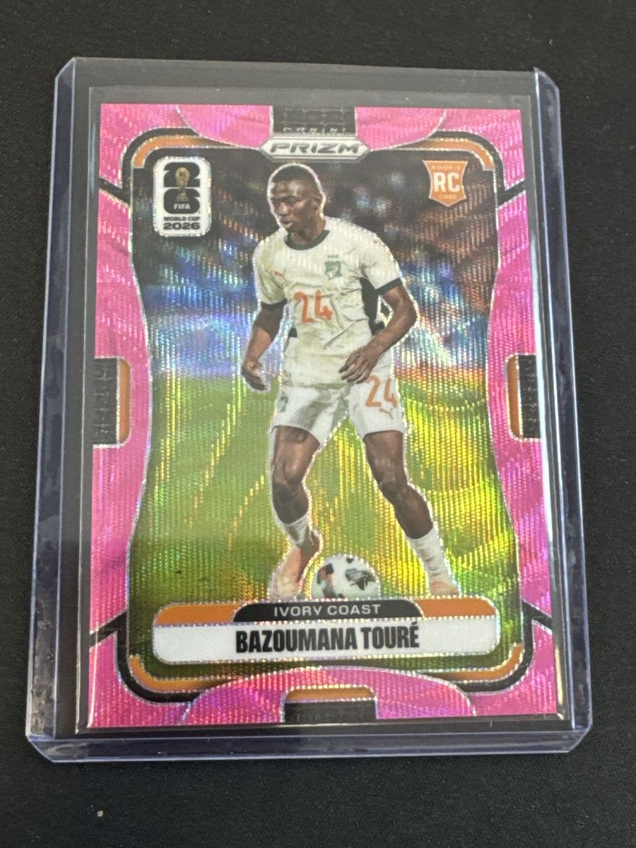 Bazoumana Toure 2026 Panini Prizm World Cup #252 Rookie Pink Wave Prizm 4/45 view 1