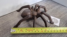 🕷 HUGE Spider Garden Ornament in Cast Iron. Tarantula Animal Decoration. 🕸 