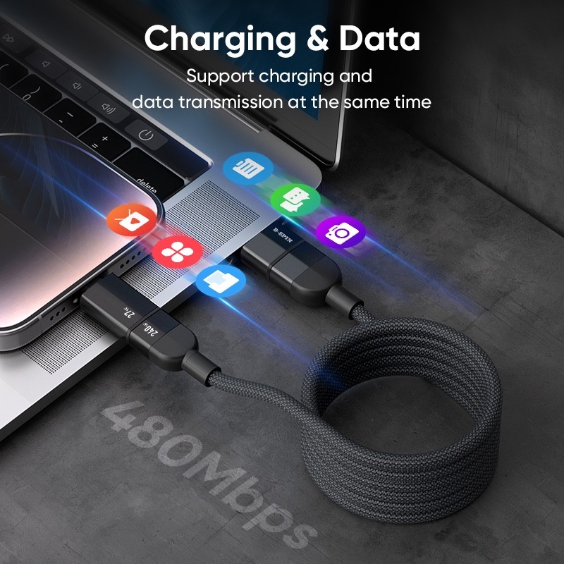 240W 4 in 1 Charging Cable iPhone 17 16 Android S26U USB Type C To iOS And USB C — image 5