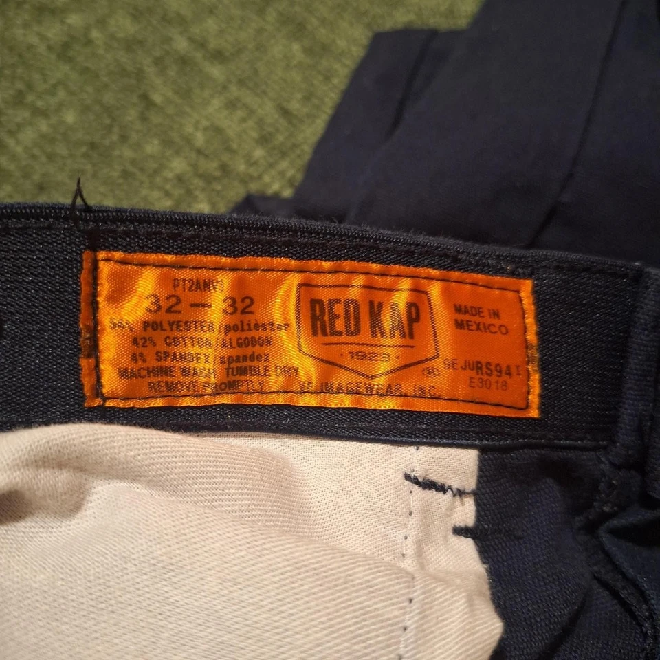 Pantalones de trabajo cargo Red Kap azul marino para hombre, talla 32/32 Foto 4 de 4