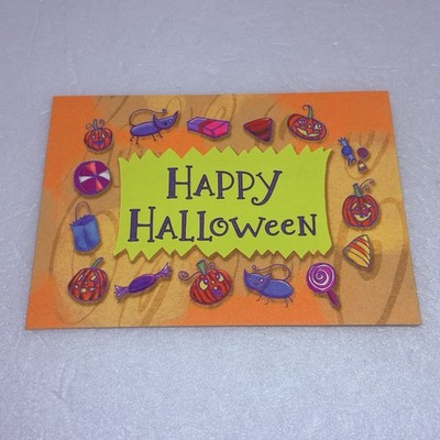 Vintage Hallmark Happy Halloween Card  Scare Up Some Fun  Candy Treats Art P1