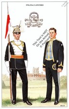 17th/21st LANCERS British Army Uniform & Badge Postcard #16