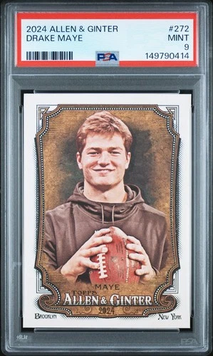 2024 Topps Allen & Ginter Drake Maye ROOKIE RC #272 PSA 9 Mint PATRIOTS