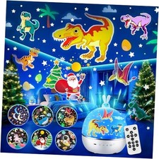 Dinosaur Night Light Projector, with 15 Films tooth Music and Remote Blue