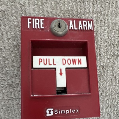 Simplex 2099-9754 Fire Alarm Pull Station ''PULL DOWN'' Pull Down