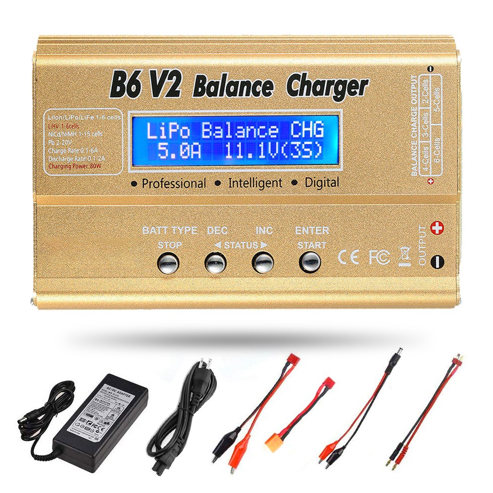 Balance Charger, 1s-6s Digital Discharger 80w 6amp