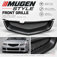 Front Mesh Grille For 02-05 Acura Tsx Honda Accord Type-s Euro-r Mugen Style