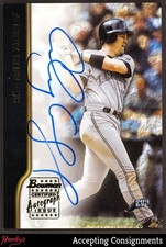 2002 Bowman Autographs #BAAH Aubrey Huff ON CARD AUTO RAYS